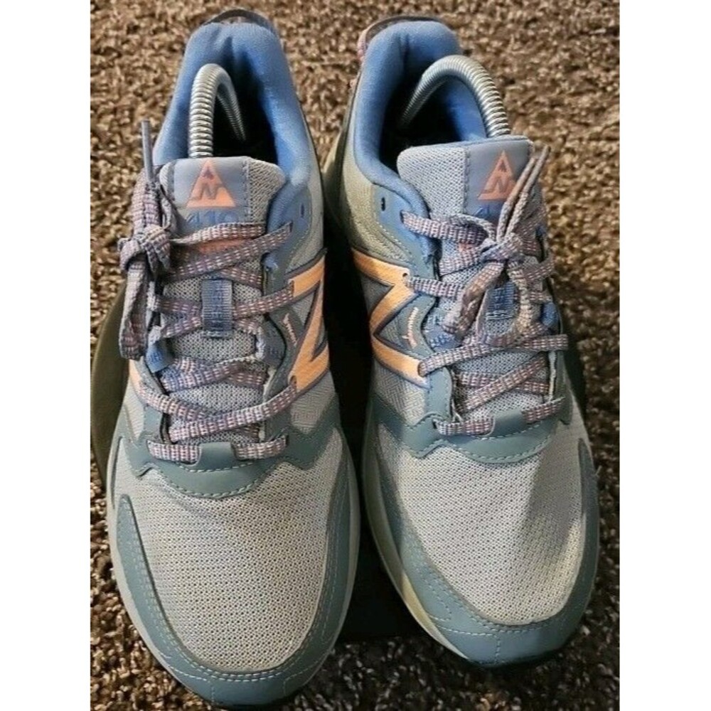 New Balance Womens 410 V7 WT410LG7 Blue Gray Running Shoes Sneakers Size 10